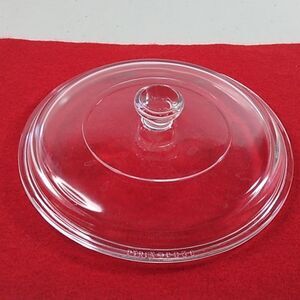 Pyrex 33 Clear Glass Lid w/Knob P83C One Ring on Top Cottagecore Grandmacore